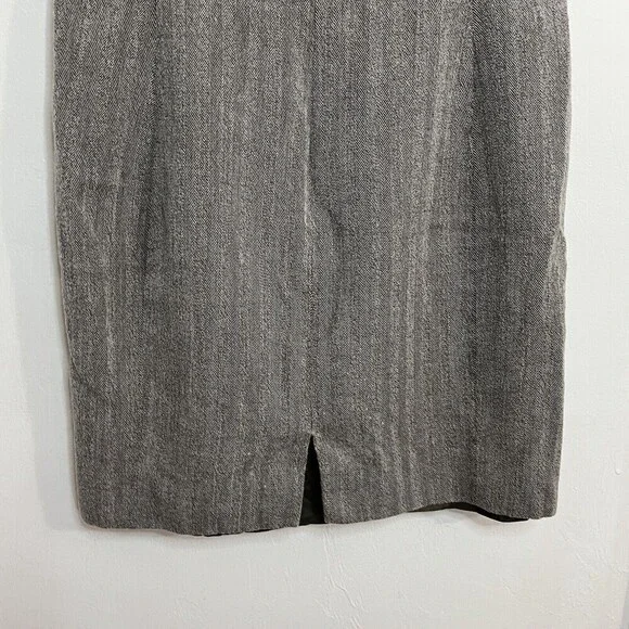 Alfred Sung Sleeveless Shift Dress Pockets Herringbone Style Design Brown Size 6 - Picture 12 of 12